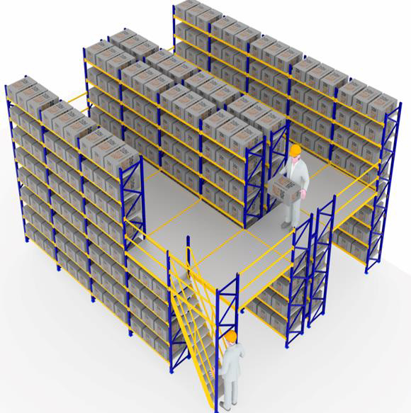 Mobile racking bases on floor tracks