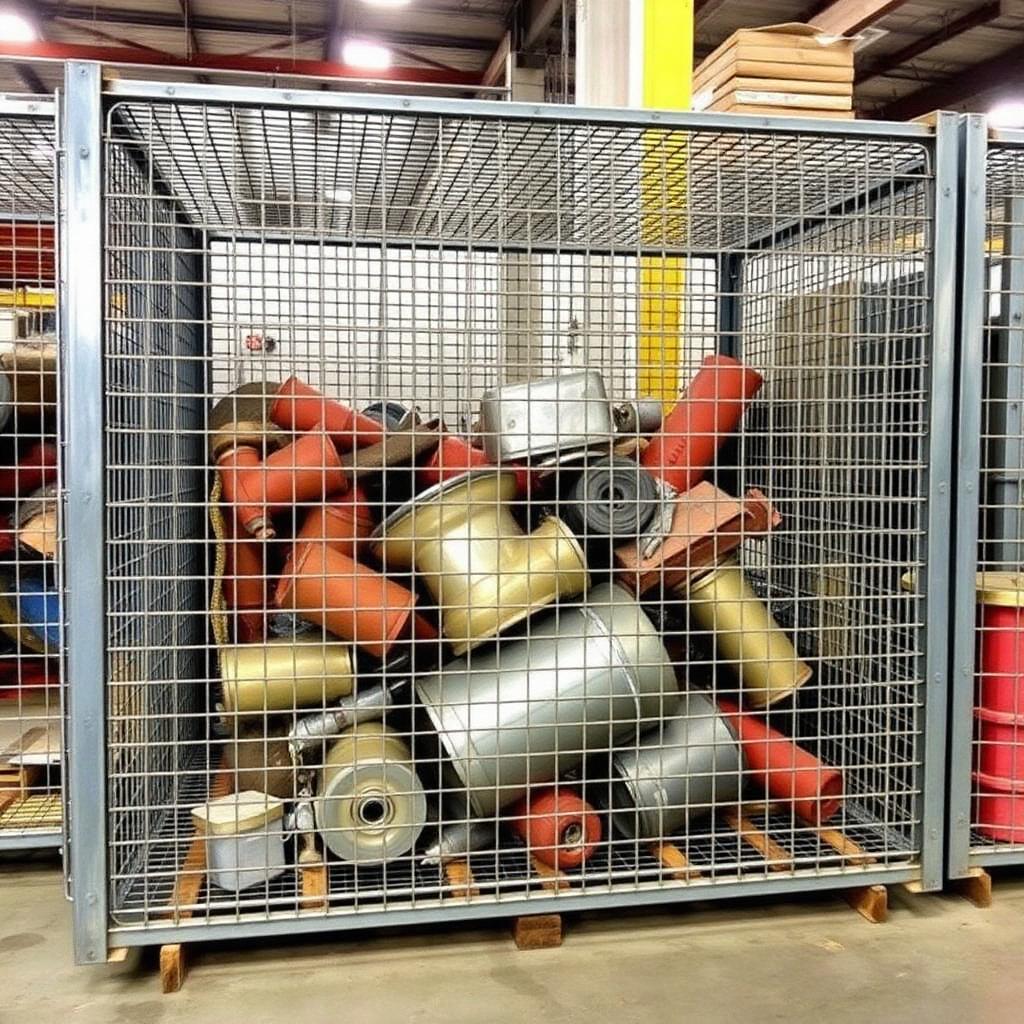 Wire mesh metal storage container