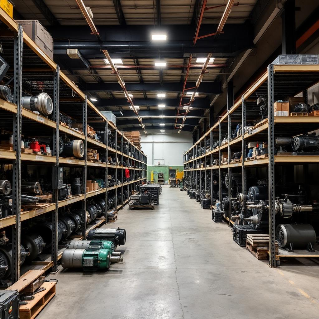 Tool room with die and mould storage racks